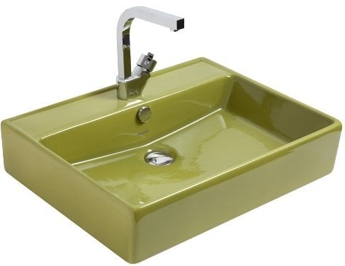 Smanni Kastra Çanak Lavabo Tezgah Üstü Yosun Yeşili 60x46