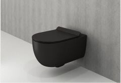 Bocchi 1416-004-0128 V-Tondo Asma Klozet Mat Siyah + Klozet Kapağı