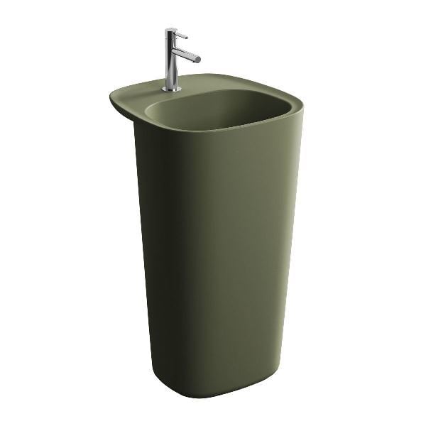 Vitra 7814b475-0041 Plural Monoblok Lavabo 50 Cm Mat Yosun Yeşili