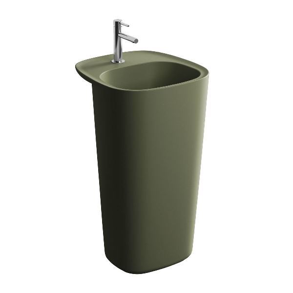Vitra 7814b475-0041 Plural Monoblok Lavabo 50 Cm Mat Yosun Yeşili