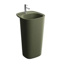 Vitra 7814b475-0041 Plural Monoblok Lavabo 50 Cm Mat Yosun Yeşili