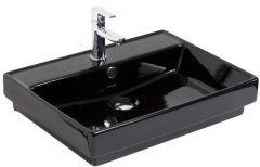 Smanni Kastra GM Çanak Lavabo Tezgah Üstü Siyah 60x46