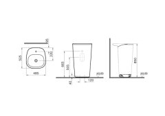 Vitra 7814b477-0041 Plural Monoblok Lavabo 50 Cm Mat Terra Rossa