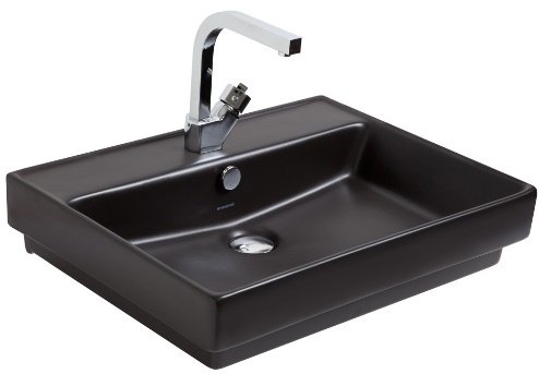 Smanni Kastra GM Çanak Lavabo Tezgah Üstü Mat Siyah 60x46