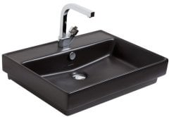 Smanni Kastra GM Çanak Lavabo Tezgah Üstü Mat Siyah 60x46
