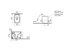 Vitra 7815B401-0090 Plural Rim-Ex Dtd Yerden Tek Klozet 55 Cm Mat Beyaz