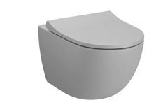 Vitra 7748b076-0559 Sento Rim-ex (Kanalsız) Asma Klozet Mat Taş Gri+Kapak