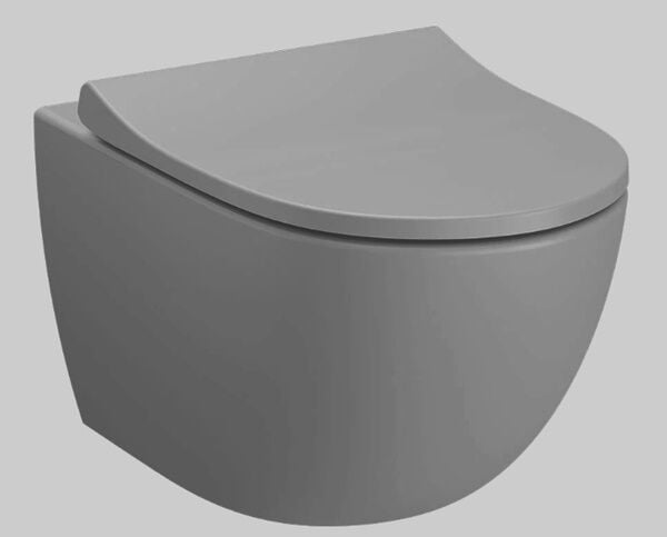 Vitra 7748b076-0559 Sento Rim-ex (Kanalsız) Asma Klozet Mat Taş Gri+Kapak
