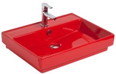 Smanni Kastra GM Çanak Lavabo Tezgah Üstü Kırmızı 60x46