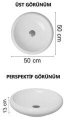 VitrA 4522B403-0016 İstanbul Çanak Lavabo 50 cm Beyaz