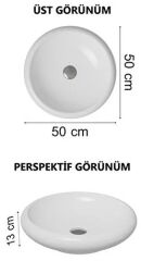 VitrA 4522B403-0016 İstanbul Çanak Lavabo 50 cm Beyaz