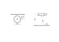 VitrA 4522B403-0016 İstanbul Çanak Lavabo 50 cm Beyaz