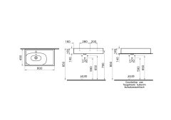 Vitra 7242b476-0001 Equal Lavabo 80 Cm Mat Gri