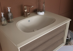 VitrA 5707B420-0001 Frame Etajerli Lavabo 65 cm Mat Bej
