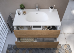 VitrA 5707B420-0001 Frame Etajerli Lavabo 65 cm Mat Bej