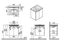 Vitra Mia Plus Square Lavabo Dolabı 60 cm 69713