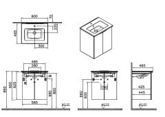 Vitra Mia Plus Square Lavabo dolabı 60 cm 69771