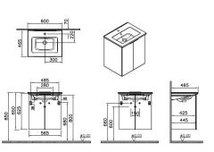 Vitra Mia Plus Square Lavabo dolabı 60 cm 69772