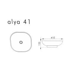 Smanni Alya 41 Çanak Lavabo 41X41 cm Parlak Lacivert