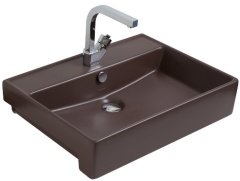 Smanni Kastra YT Çanak Lavabo Tezgah Üstü Mat Moka  60x46