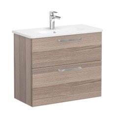 Vitra Root 68129 Lavabo Dolabı, Çift Çekmeceli, Dar, 80 Cm, Cordoba, Yuvarlak Lavabolu