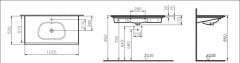 VitrA 5709B403-0001 Frame Etajerli Lavabo 100 cm Beyaz