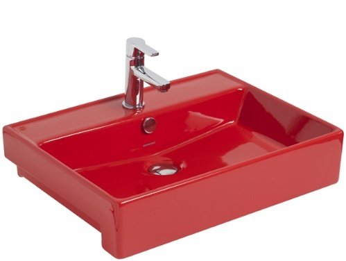 Smanni Kastra YT Çanak Lavabo Tezgah Üstü Kırmızı  60x46