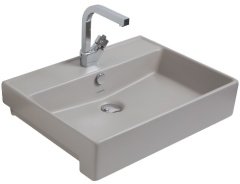 Smanni Kastra YT Çanak Lavabo Tezgah Üstü Mat Gri  60x46