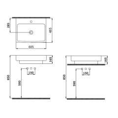 Bocchi 1077-012-0126 Scala Arch Tezgah Üstü Lavabo 60 cm Parlak Turuncu