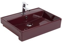 Smanni Kastra YT Çanak Lavabo Tezgah Üstü Bordo  60x46