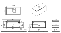 Vitra Integra Square Lavabo Dolabı 100cm M.Yeşil 80287