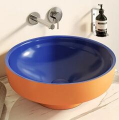 Vitra 4334B426-0016 Water Jewels Çanak Lavabo 40 Cm Terrakota Mavi