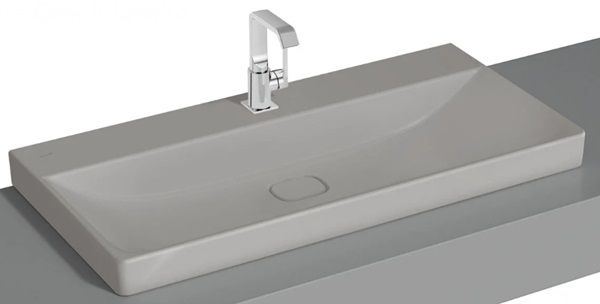 Vitra 7529B076-0937 Metropole Çanak Lavabo 100 cm M.Taş Gri
