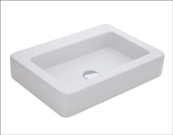 Smanni Skat Tezgah Üstü Lavabo 59x41 cm Mat Beyaz