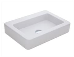 Smanni Skat Tezgah Üstü Lavabo 59x41 cm Mat Beyaz