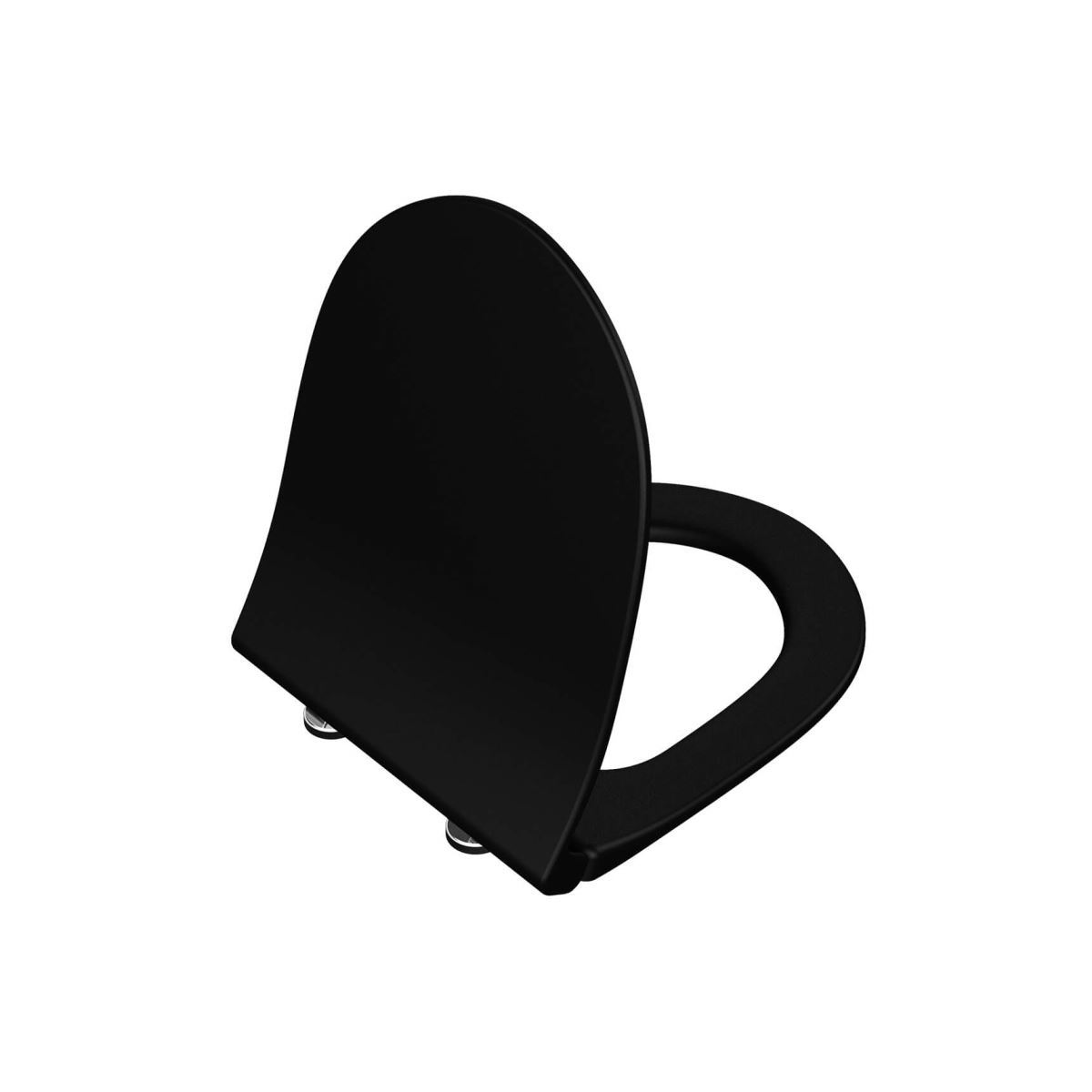Vitra 120-483R009 Sento Klozet Kapağı Mat Siyah Slim Yavaş Kapanır