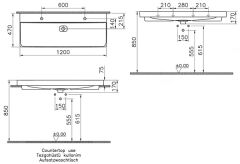 Vitra 7530B003-0937 Metropole Çanak Lavabo 120 cm Beyaz