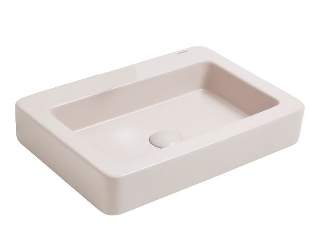 Smanni Skat Tezgah Üstü Lavabo 59x41 cm Mat Sahra