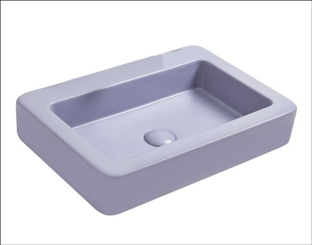 Smanni Skat Tezgah Üstü Lavabo 59x41 cm Mat Leylak