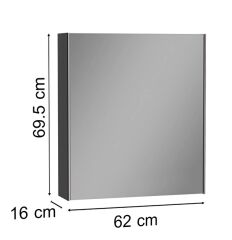 Vitra Base Dolaplı Ayna 60 cm Sağ 66901