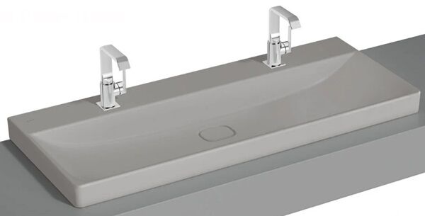 Vitra 7530B076-0937 Metropole Çanak Lavabo 120 cm M.Taş Gri