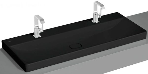 Vitra 7530B083-0937 Metropole Çanak Lavabo 120 cm M.Siyah