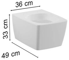 VitrA 5671B003-0559 Metropole Asma Klozet 48 cm Parlak Beyaz Kanallı