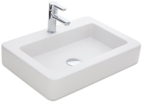 Smanni Skat BD Çanak Lavabo Tezgah Üstü Mat Beyaz 59x41
