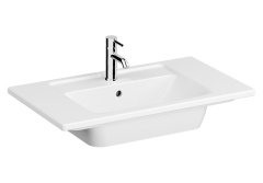 Vitra Root 68149 Lavabo Dolabı, Kapaklı, 80 cm, Mat Fırtına Gri, Köşeli Lavabolu