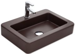 Smanni Skat BD Çanak Lavabo Tezgah Üstü Mat Moka 59x41