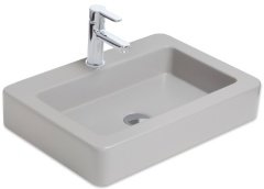 Smanni Skat BD Çanak Lavabo Tezgah Üstü Mat Gri 59x41