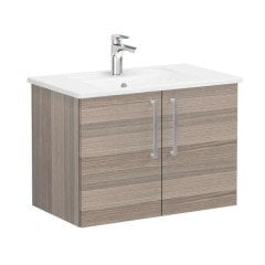 Vitra Root 68151 Lavabo Dolabı, Kapaklı, 80 cm, Cordoba, Köşeli Lavabolu