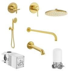 Vitra Origin Class.Duş Seti, Fırçalı Altın A4933025