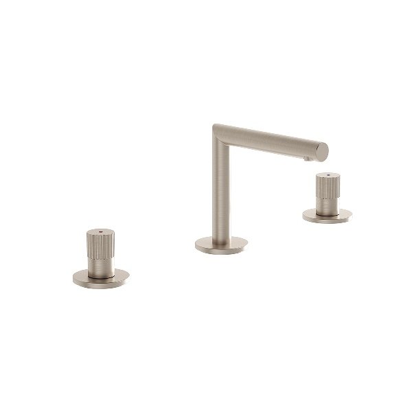 Vitra A4258334 Origin Lavabo Bataryası Fırçalı Nikel - 3 Delikli Lavabolar İçin